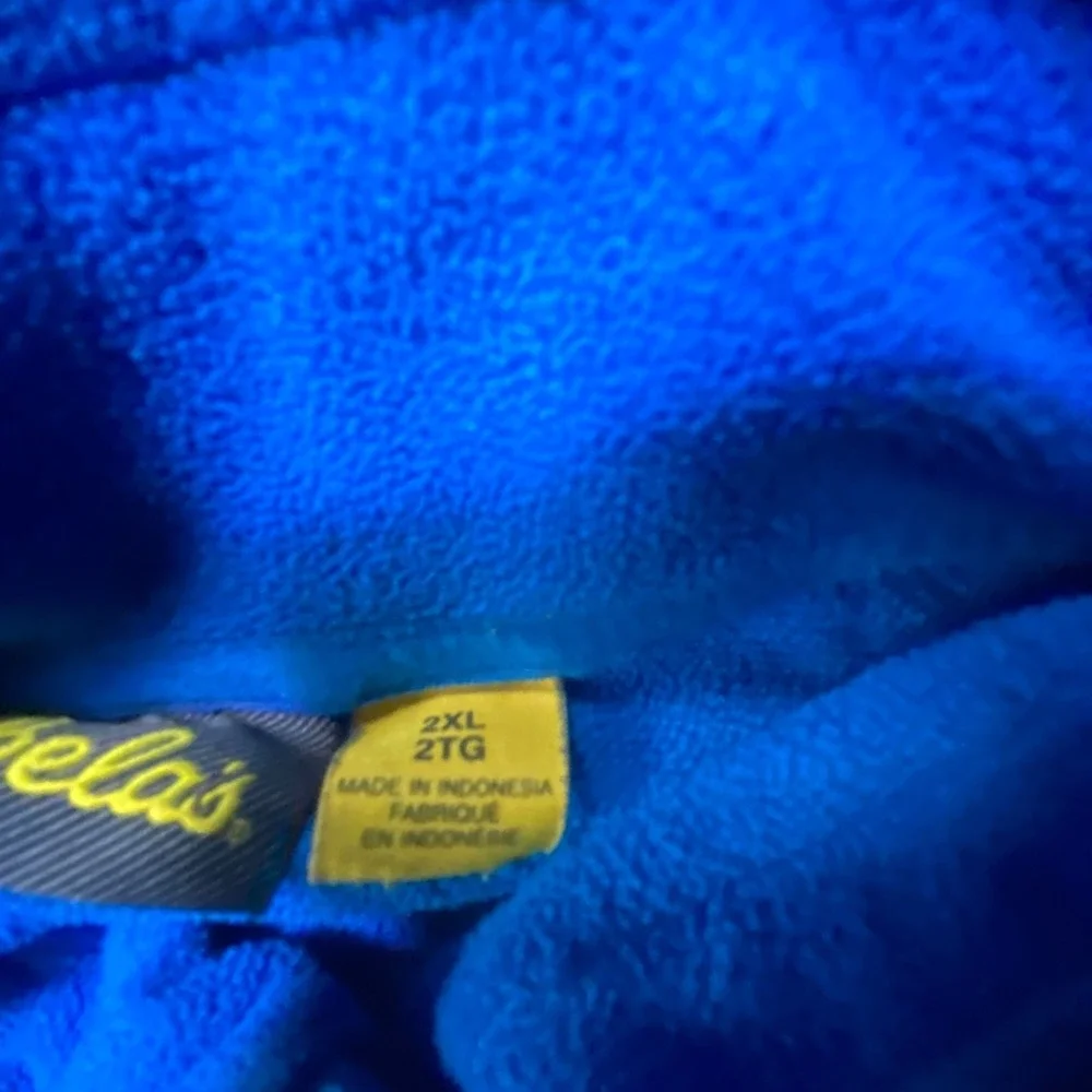 Cabela's Men's 2XL Blue Quarter Zip Fleece Pullover Jacket Outdoor Hiking